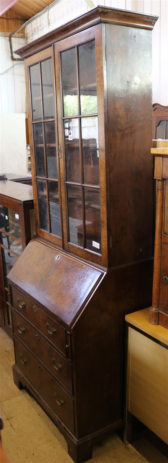 Walnut bureau bookcase